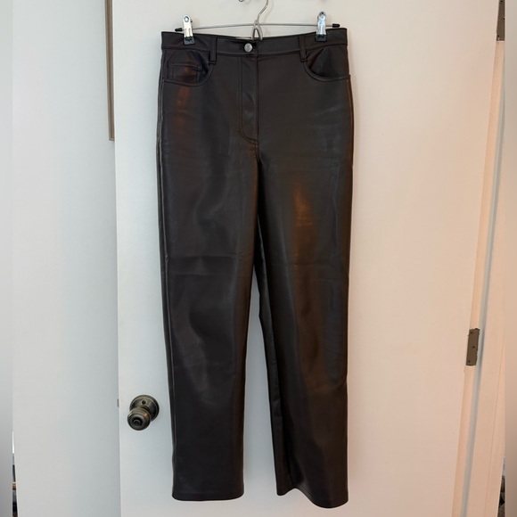 Aritzia Wilfred Melina pants 6 dark brown - Picture 2 of 4